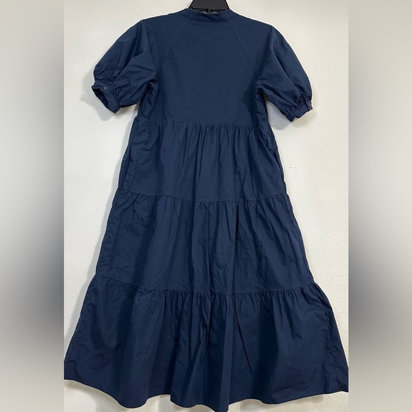 English Factory Navy Midi Dress with Pockets Size S - Picture 3 of 13